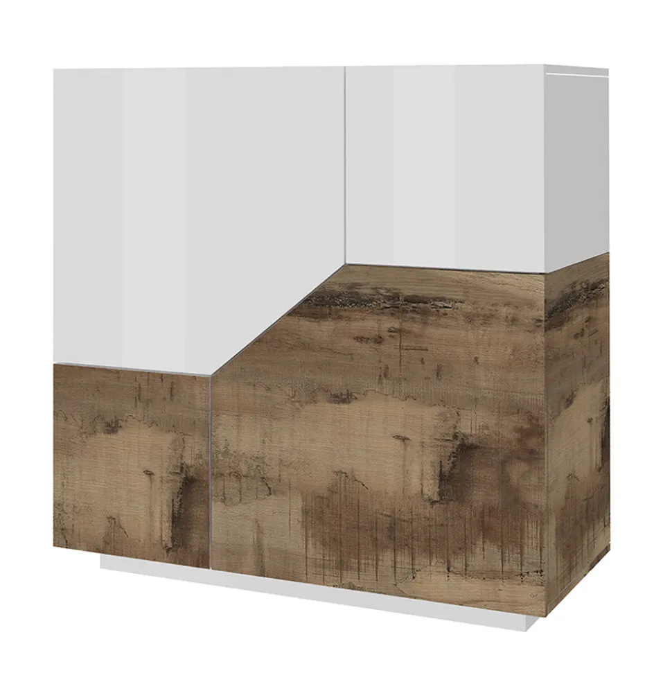 Credenza in Legno Nobilitato 3 Vani e 2 Mensole Made in Italy - Alyssa