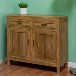 Credenza in Teak Massello con 2 Ante e 2 Cassetti - Budo