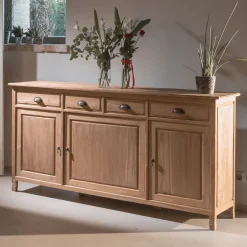 Credenza in Teak Massello con 3 Ante e 4 Cassetti - Judo