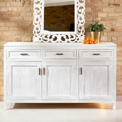 Credenza in Teak Massello con 3 Ante e 3 Cassetti - Sumo