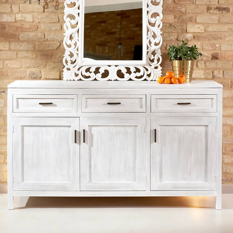 Credenza in Teak Massello con 3 Ante e 3 Cassetti - Sumo