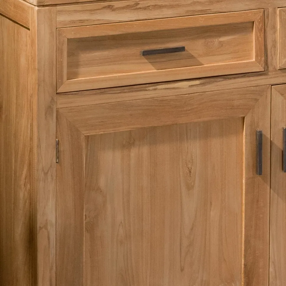 Credenza in Teak Massello con 3 Ante e 3 Cassetti - Sumo