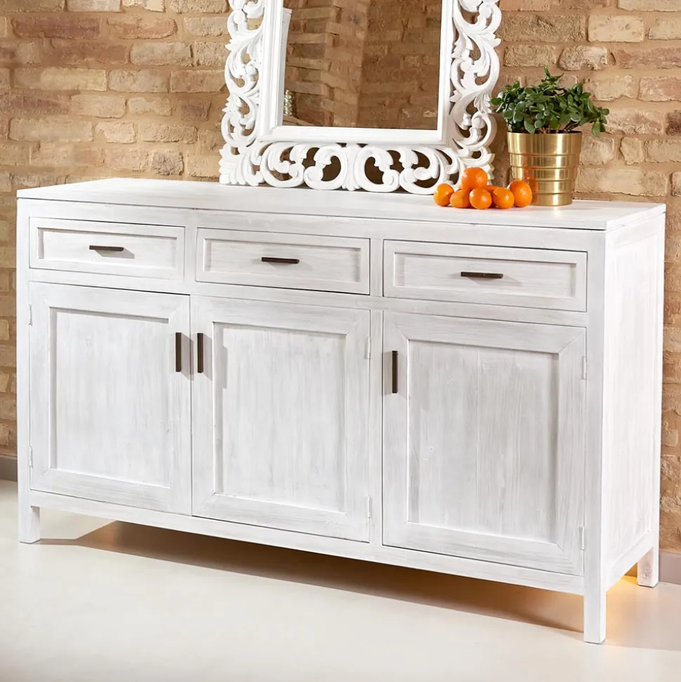 Credenza in Teak Massello con 3 Ante e 3 Cassetti - Sumo
