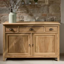 Credenza in Teak Massello con 2 Ante e 3 Cassetti - Karate