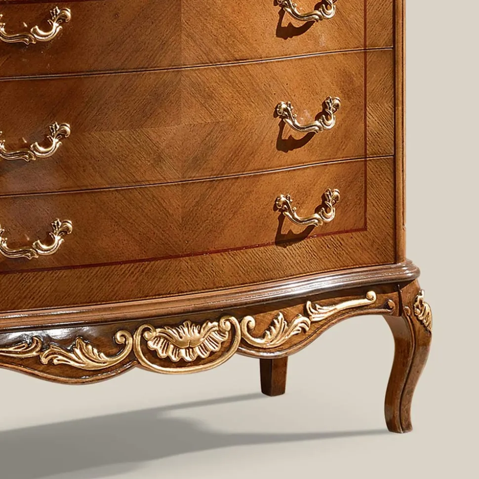 Credenza Salotto Classica Legno Bianco o Noce Made in Italy - Chantilly