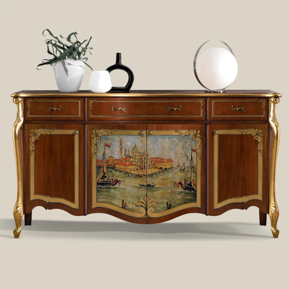 Credenza Soggiorno di Lusso in Legno Classica Made in Italy - Caligola
