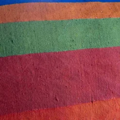 Cuscino Artigianale Dipinto a Mano in Canapa Pezzo Unico d'Arte Italiana