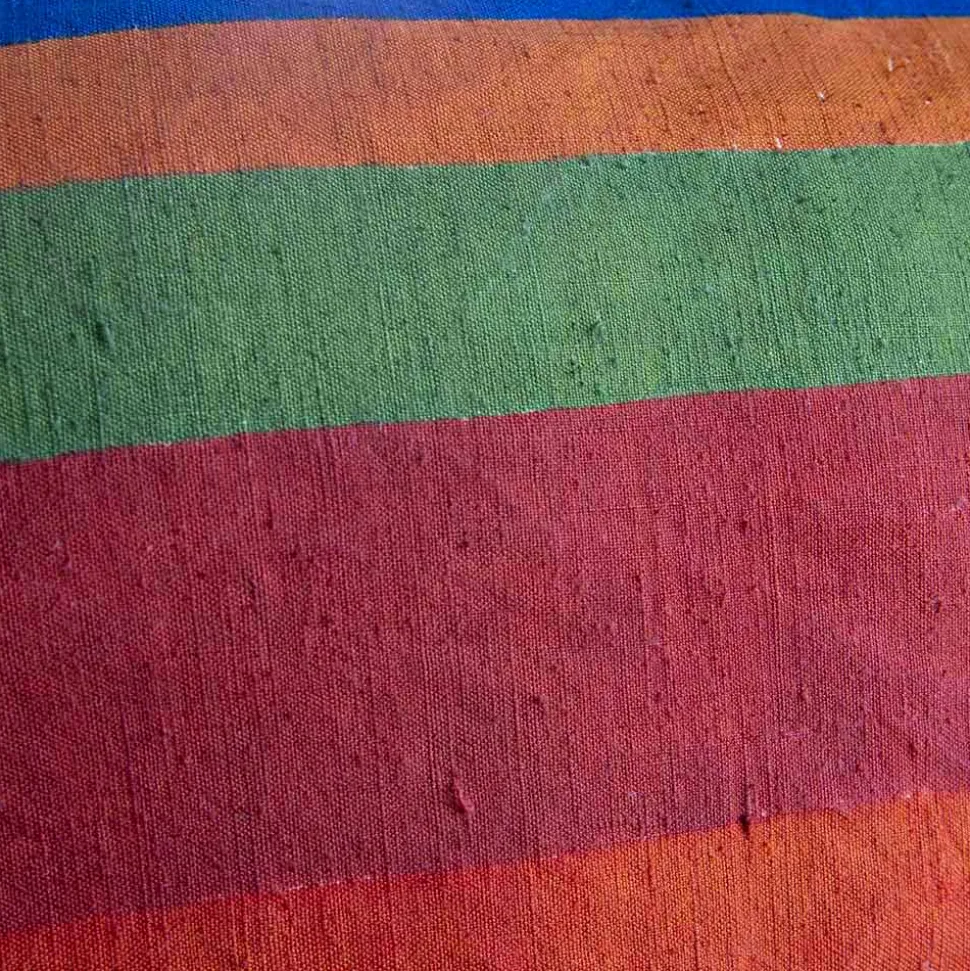 Cuscino Artigianale Dipinto a Mano in Canapa Pezzo Unico d'Arte Italiana