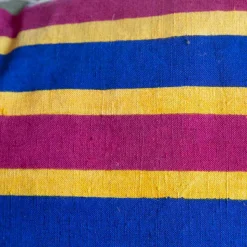 Cuscino Artistico d’Artigianato Italiano Dipinto a Mano Pezzo Unico in Canapa