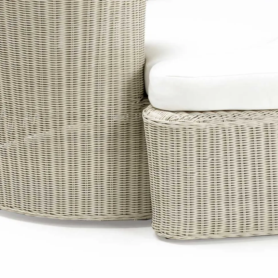 Daybad da Giardino in Fibra Polyrattan 2 Elementi - Donna