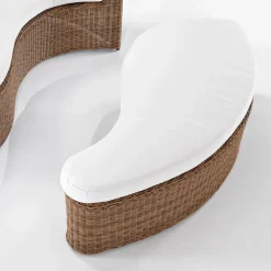 Daybad da Giardino in Fibra Polyrattan 2 Elementi - Donna