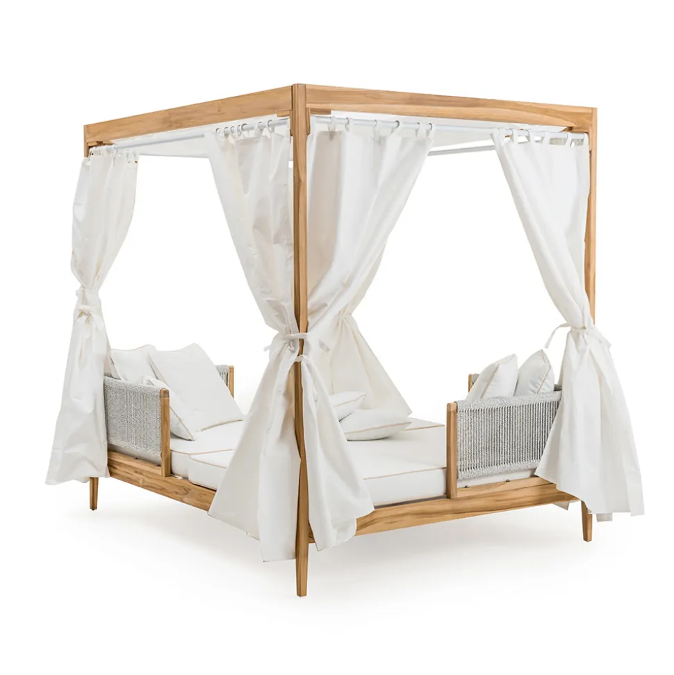 Daybed da Esterno in Teak ed Intreccio in Corda - Arjuna