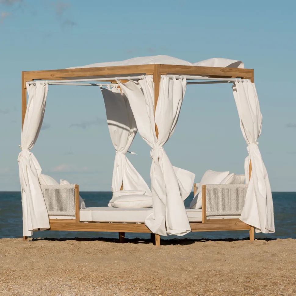 Daybed da Esterno in Teak ed Intreccio in Corda - Arjuna