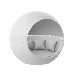 Daybed da Giardino Design Rotondo di Lusso con Parasole - Ulm Moon by Vondom