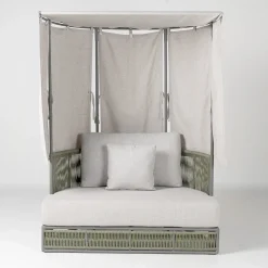 Daybed da Giardino in Teak, Alluminio, Corda ROPE+ e Cuscini - Arcangelo