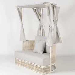 Daybed da Giardino in Teak, Alluminio, Corda ROPE+ e Cuscini - Arcangelo