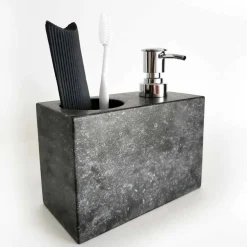Dispenser per Sapone Liquido con Bicchiere in Marmo Made in Italy - Clik