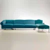 Divano ad angolo design classico di lusso, made in Italy, Narciso