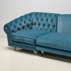 Divano ad angolo design classico di lusso, made in Italy, Narciso