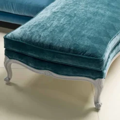 Divano ad angolo design classico di lusso, made in Italy, Narciso