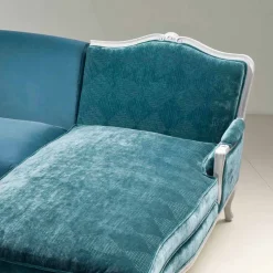 Divano ad angolo design classico di lusso, made in Italy, Narciso