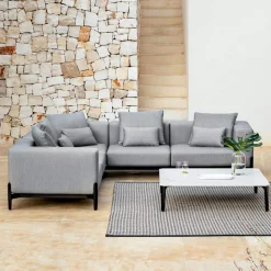 Divano Angolare da Esterno 5 Posti in Alluminio 3 Finiture, di Lusso - Filomena
