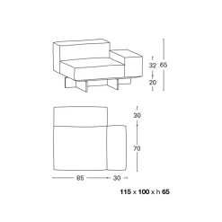 Divano Angolare Sinistro con Base in Vetro Extrachiaro Made in Italy - Rory