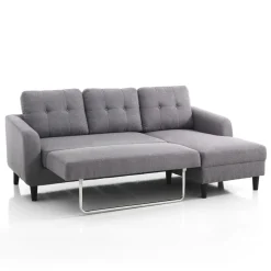 Divano con Elemento Letto a Scomparsa Sotto la Seduta - Nickel