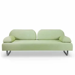 Divano da Esterno a 3 Posti di Design in Metallo e Tessuto Made in Italy - Selia