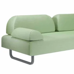 Divano da Esterno a 3 Posti di Design in Metallo e Tessuto Made in Italy - Selia