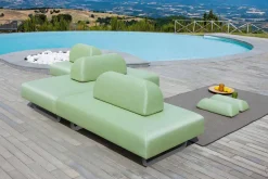 Divano da Esterno a 2 Posti in Tessuto e Metallo di Design Made in Italy - Selia