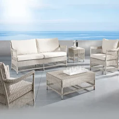 Divano da Esterno in Polyrattan Intrecciato a Mano - Gigi
