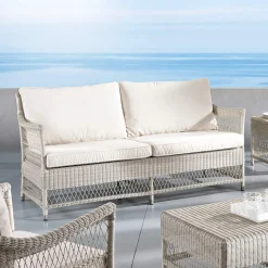 Divano da Esterno in Polyrattan Intrecciato a Mano - Gigi