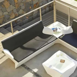 Divano da giardino con braccioli Slide Kami Yon fatto in Italia