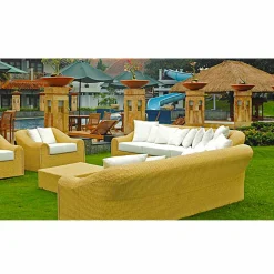 Divano da giardino dalle grandi dimensioni intrecciato a mano Cooper
