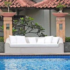 Divano da giardino dalle grandi dimensioni intrecciato a mano Cooper