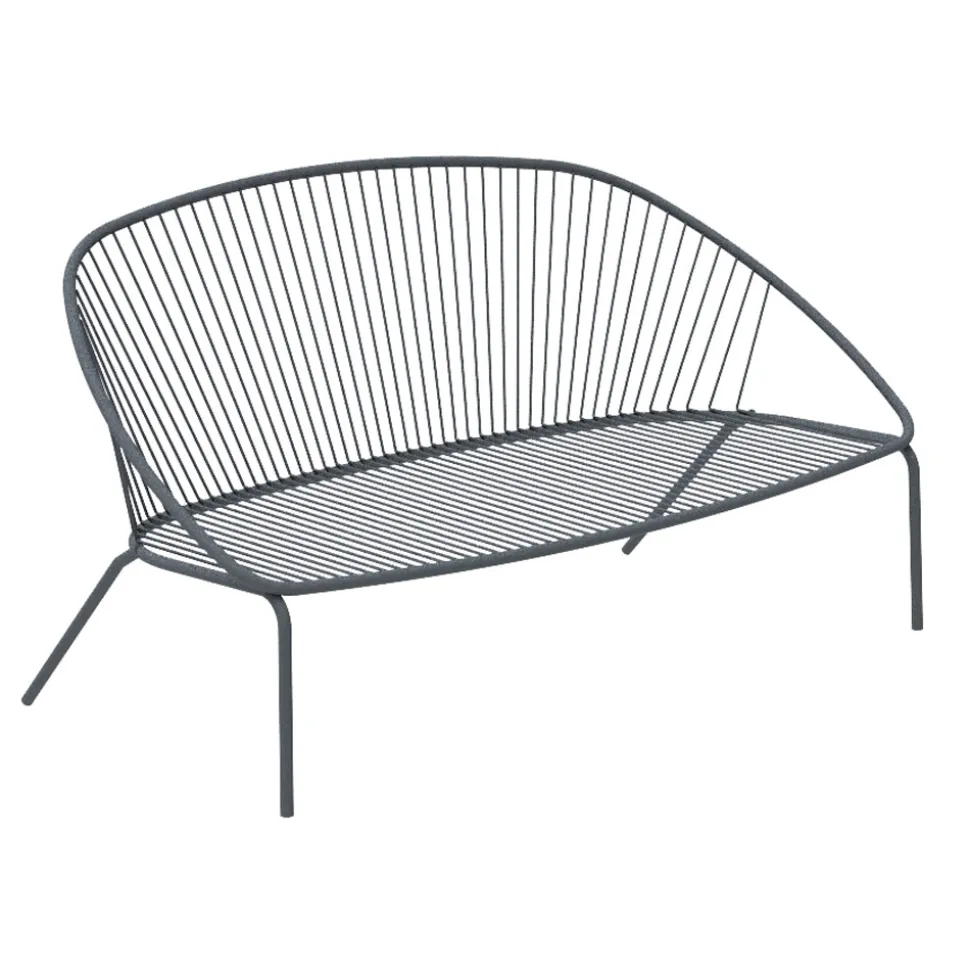 Divano da Giardino Impilabile in Acciaio Zincato Made in Italy – Sansa