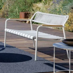 Divano da Giardino in Alluminio e Schienale in Corda - Risplendente