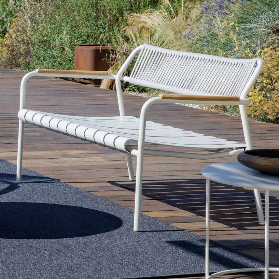 Divano da Giardino in Alluminio e Schienale in Corda - Risplendente