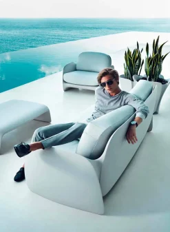 Divano da giardino in polietilene design moderno Pezzettina by Vondom