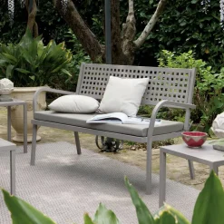 Divano da Giardino 2 Posti con Struttura in Acciaio Made in Italy - Nilda