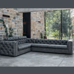 Divano da Salotto con Poggiatesta Reclinabile Made in Italy - Scatenato