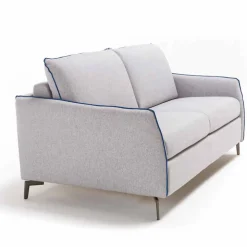 Divano due posti design moderno L 145 cm ecopelle/tessuto Erica