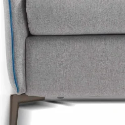 Divano due posti design moderno L 145 cm ecopelle/tessuto Erica