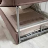 Divano Letto a Castello Moderno in Tessuto Marrone Realizzato in Italia - Pont