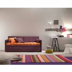 Divano Letto a Castello Moderno Rivestito in Tessuto Made in Italy - Gretel