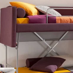 Divano Letto a Castello Moderno Rivestito in Tessuto Made in Italy - Gretel