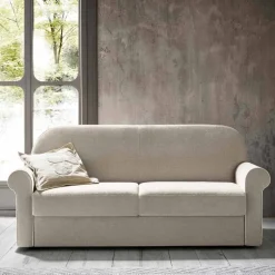 Divano Letto Matrimoniale in Tessuto di Design Realizzato in Italia - Anemone
