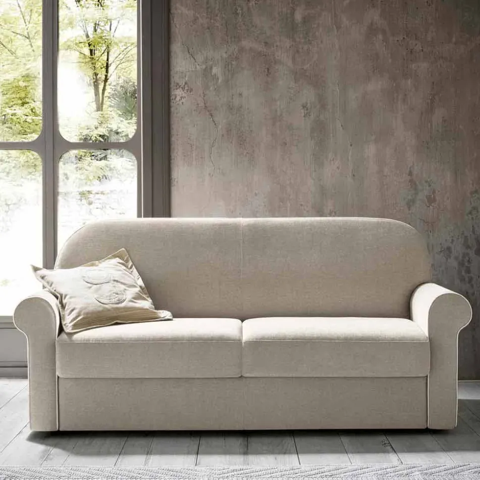 Divano Letto Matrimoniale in Tessuto di Design Realizzato in Italia - Anemone