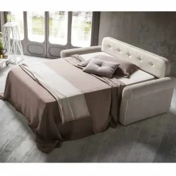 Divano Letto Matrimoniale in Tessuto di Design Realizzato in Italia - Anemone